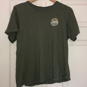 Repost of army green stussy T-shirt